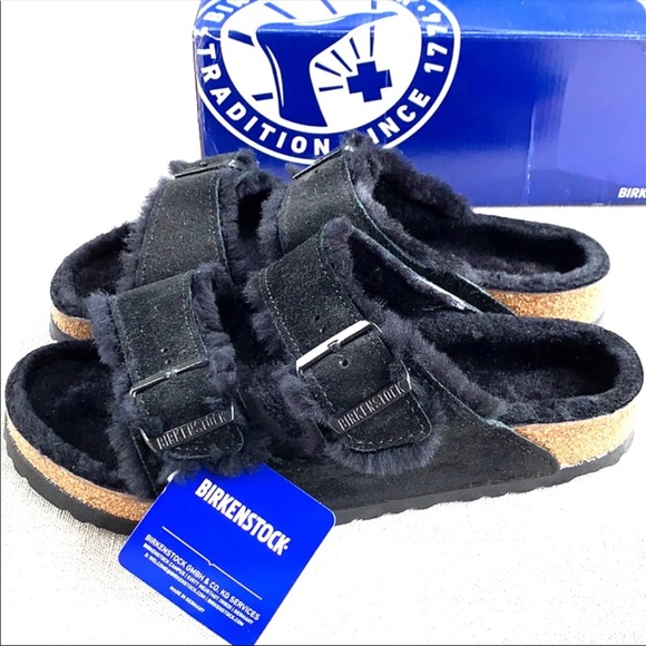 BIRKENSTOCK NEW Shearling Fur Arizona Sandals 40